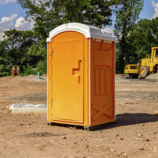 how often are the portable restrooms cleaned and serviced during a rental period in Clear Lake SD